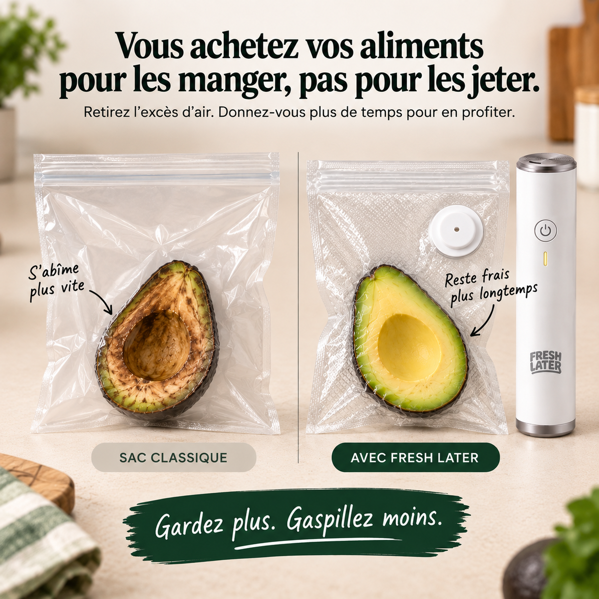 Fresh Later · Kit sous vide sans fil